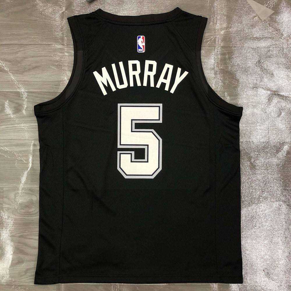 Men's San Antonio Spurs Murray #5 Black 20/21 Swingman Jersey-City Edition-Pro Kit Vault | Brand New 26/27 Sports Jerseys